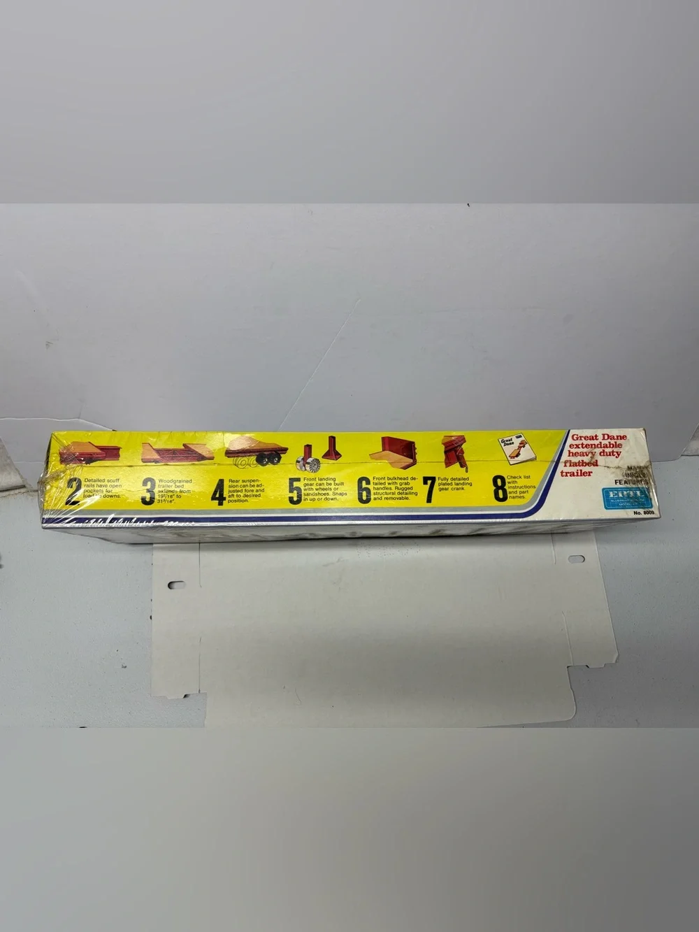 Vintage ERTL Great Dane Flatbed Trailer 1/25 Scale RARE 1974 Model Kit - SEALED
